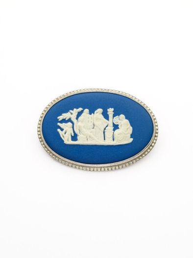 Vintage 925 Sterling Silver Wedgwood Brooch