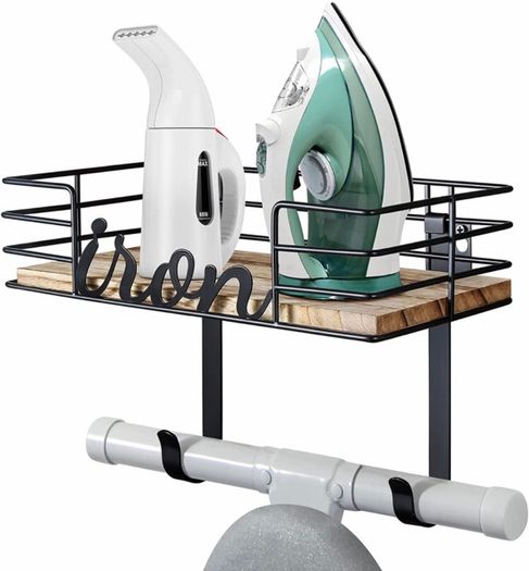 Ironing Board Hanger Wall Mount - Laundry Room Iron and Ironing Board Holder (MULTIPLE COLOURS)