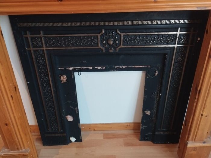 fireplace and granite base