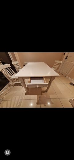 Solid Wood Dining Table + 4 Chairs