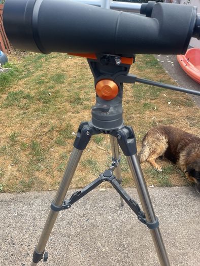tripod and binoculars