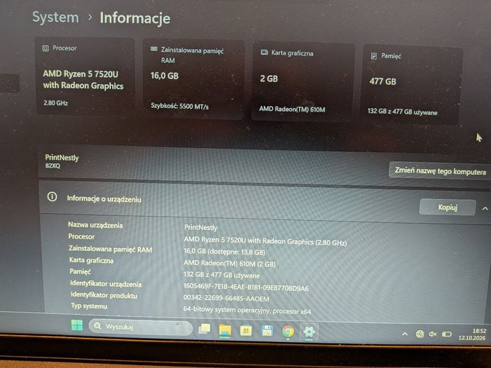 Lenovo IdeaPad Slim 3 15AMN8 Laptop 15.6-inch Screen