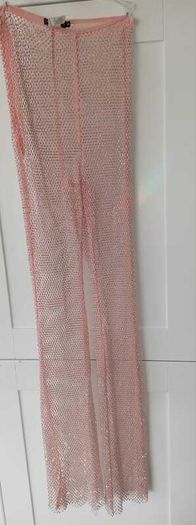 Stradivarius sparkly pink net trousers size S