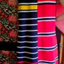 Tommy Hilfiger colorful red Black yellow 4 seasons cotton dress L Image 4