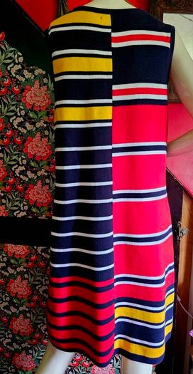 Tommy Hilfiger colorful red Black yellow 4 seasons cotton dress L