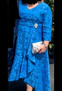 Cassandra Ladies dress with matching facinator Mother of the bride or Mother of the groom