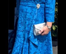 Cassandra Ladies dress with matching facinator Mother of the bride or Mother of the groom