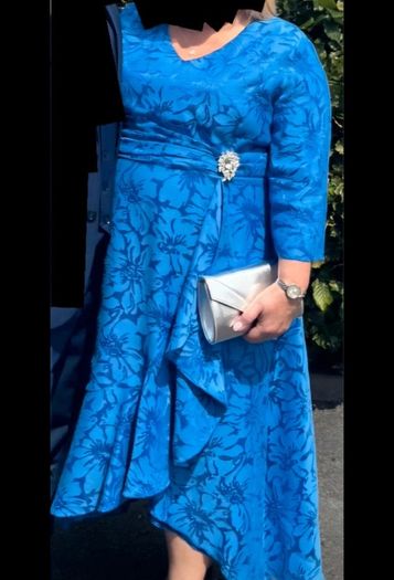 Cassandra Ladies dress with matching facinator Mother of the bride or Mother of the groom