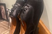Black leather shoes