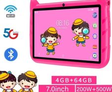 7 Inch Kid Tablet Android 13, 4GB RAM 64GB ROM,1TB Expand,5G WiFi,4000MAH Battery,Dual Camera, Children's Gift Kids Software