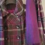 winter tartan coat with 2 scarves Image 2