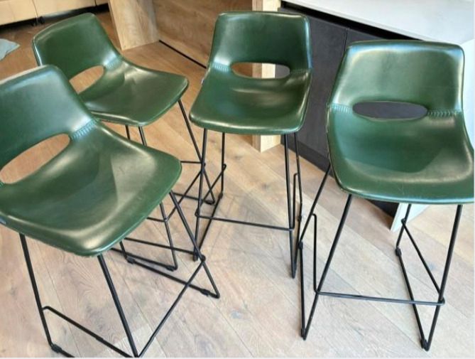 faux leather stools (4)