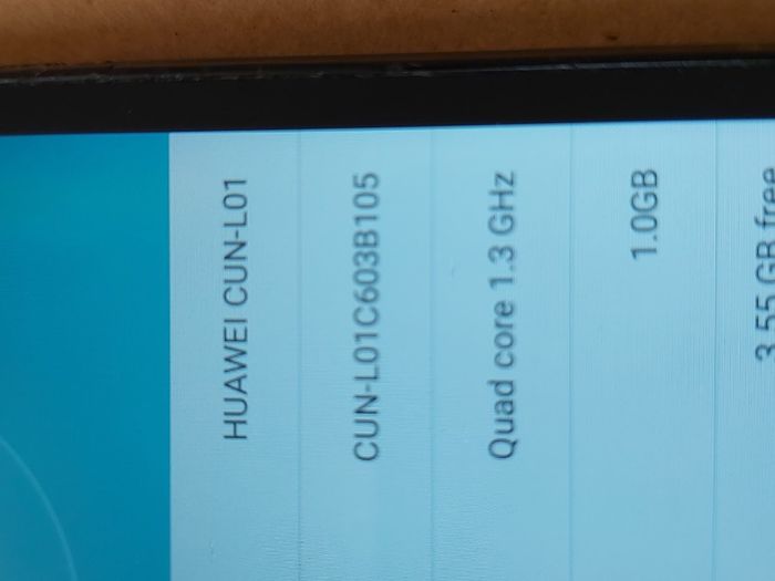 HUAWEI Mobile Phone, Model Cun-L01, 8GB, in very good condition