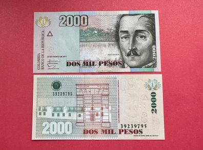 Colombia  2000. Pesos. 2011. Pick 457.  ( Uncirculated )