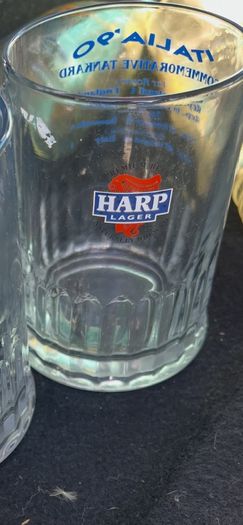 "Pair of Vintage Harp Lager Italia 90  Tankards ".