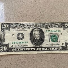 USA 1977 20 Dollars Banknotes Misaligned Border