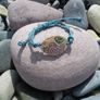 Handmade bracelet,Leather/ceramic bracelet.Jewellery.Gift.One size Image 4
