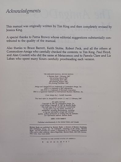The AmigaDOS Manual 2nd Edition (Computer Programming Commodore Amiga Retro Computing 1987)