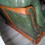 Calfskin Patent leather couches in deep green Image 9
