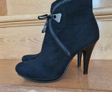 Black suede ankle boots