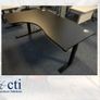 1 x Black Radial Electric Sit Stand Desk - New Image 3