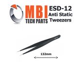 ESD Safe Anti-Static Stainless Steel Tweezers Electronic Repair Precision Tools ESD-12