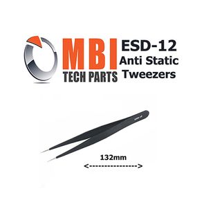 ESD Safe Anti-Static Stainless Steel Tweezers Electronic Repair Precision Tools ESD-12