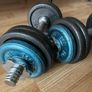 2x 9kg cast iron dumbbells Image 3
