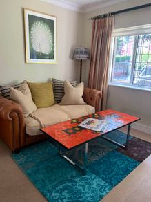 Vintage Belgian Belarti Ceramic Tile Coffee Table