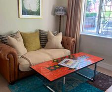 Vintage Belgian Belarti Ceramic Tile Coffee Table