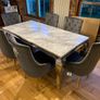 Marble Kitchen Dining Table With 6 Chairs Image 6