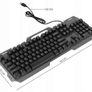 New GT-5 PC Metal Gaming LED Rainbow Backlight Wired USB Keyboard 104 Keys #885 Image 10