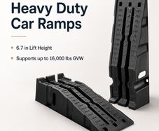 Heavy Duty Car Ramps 2 Piece Set for SUVs Trucks and Vehicle Maintenance