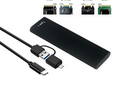 M.2 Nvme & Sata Ssd Enclosure Case Usb 3.2, B-key M-key B+m Key