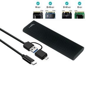 M.2 Nvme & Sata Ssd Enclosure Case Usb 3.2, B-key M-key B+m Key