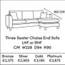 Finline Furniture - Three Seater Chaise End Sofa Image 4