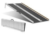 Wheelchair Ramp, 121.9 cm 362.9 kg Capacity, Non-Slip Aluminum Folding Threshold Ramp
