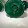 Vintage 1960s Emerald Green Controlled Bubble Glass - Cordial Glasses (Set of 3) Image 5