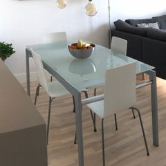 Glass table with of without chairs