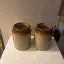 vintage  stoneware  storage Jars Image 4