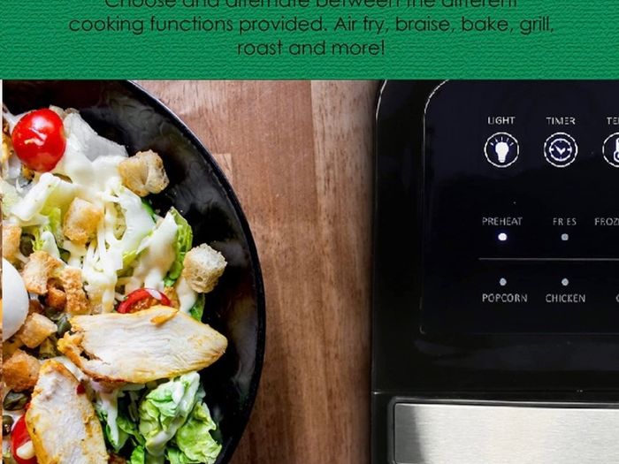 Air Fryer Oven Combi, Rotisserie and Grill, Large Family Size 12L with 16 Pre-Set Menus for Oil Free Cooking (FREE POSTAGE)