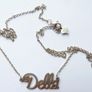Vintage 925 Sterling Silver Name Chain Necklace length 19" - 3,5g Image 7
