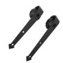 8FT Double Door Splicing Carbon Steel Barn Door Rollers Hanging Rail Kit Sliding Door Rail Hardware Hanging Track Pulleys Image 4