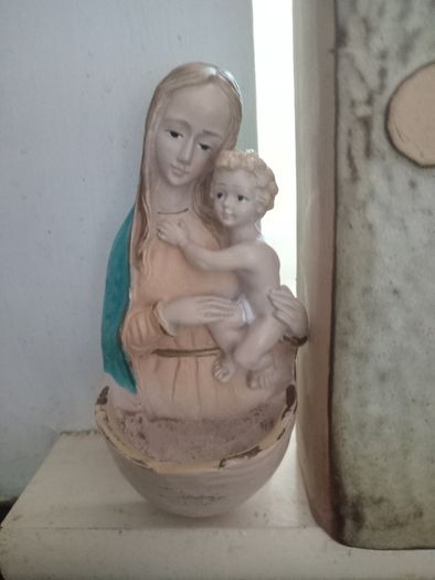Holy Water Font."Virgen and Child"