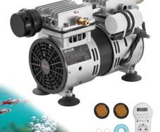 Pond Aerator, 5.2CFM 4/5HP Air Compressor, Lake Aerator for Ponds up to 3 Acres, Overheat Protection & Anti-Backflow Valve, 590W Powerful Motor