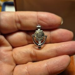 Vintage Silver Avon Calling Brooch Vintage 80s Door Knocker Pin 2cm Leam Prod