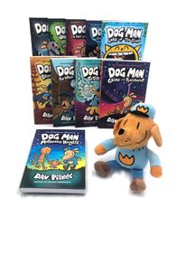 Dog Man 10 Books & Plushie Dog man NEW