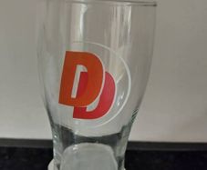 Double Diamond pint glass and beer mats