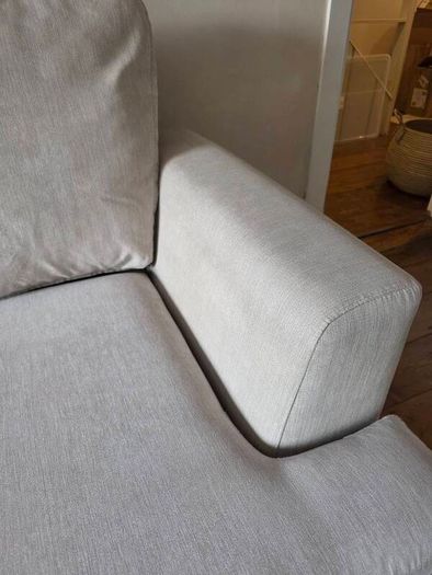 DFS Large Light Grey L-Shaped Corner Sofa with Chaise - 255cm