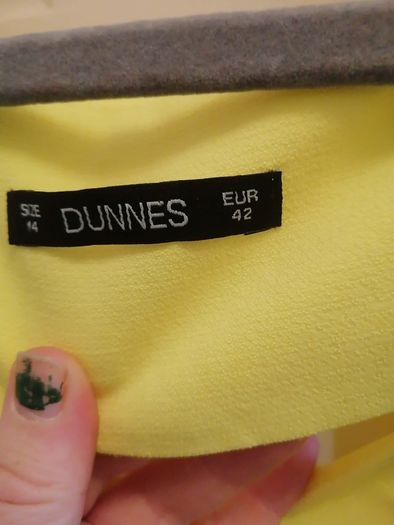 Yellow back cut out dress size 14